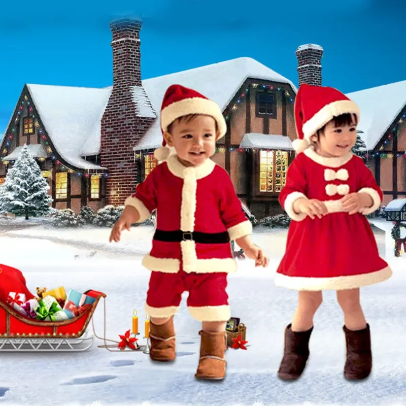 Baby Clothing Unit - Costume da Babbo Natale per Bambini/e,