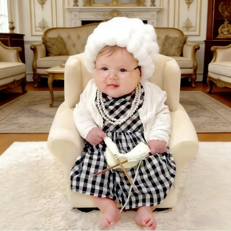 Baby Clothing Gender Neutral - Accessori per Fotografia Neonati, Costume Nonna
