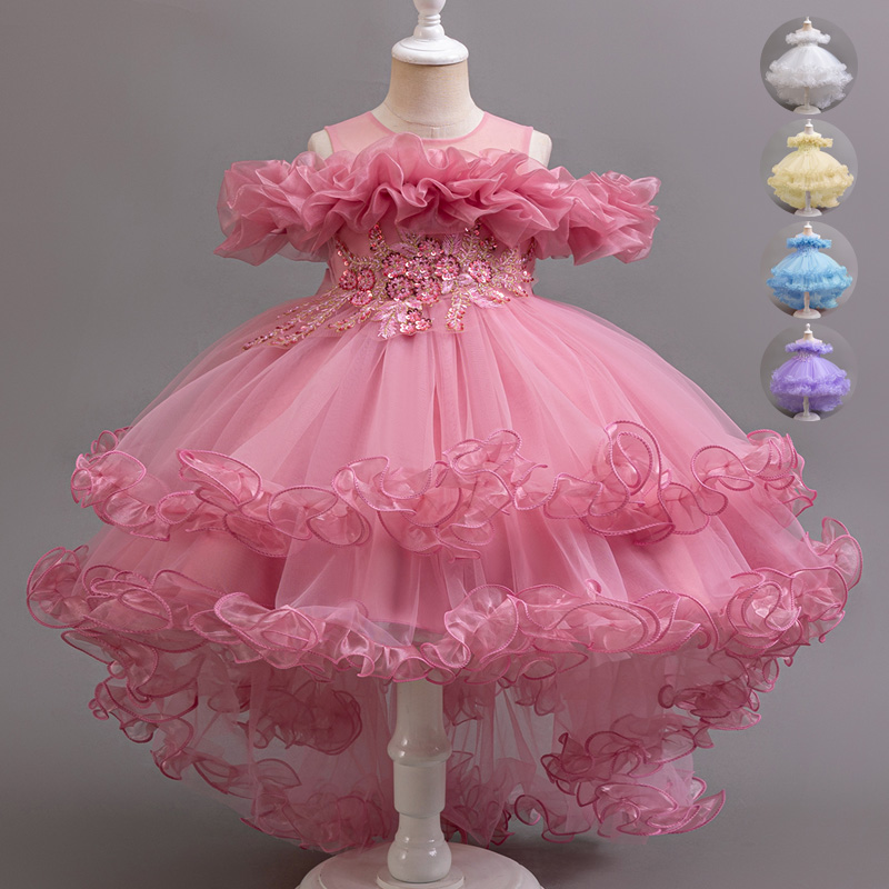 Baby Z Clothing - Ragazza fiore principessa paillettes matrimonio bambino