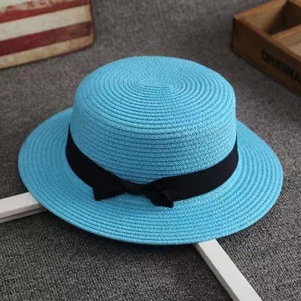 Sun Hat Wide Brim - Cappello di paglia intrecciato a mano,