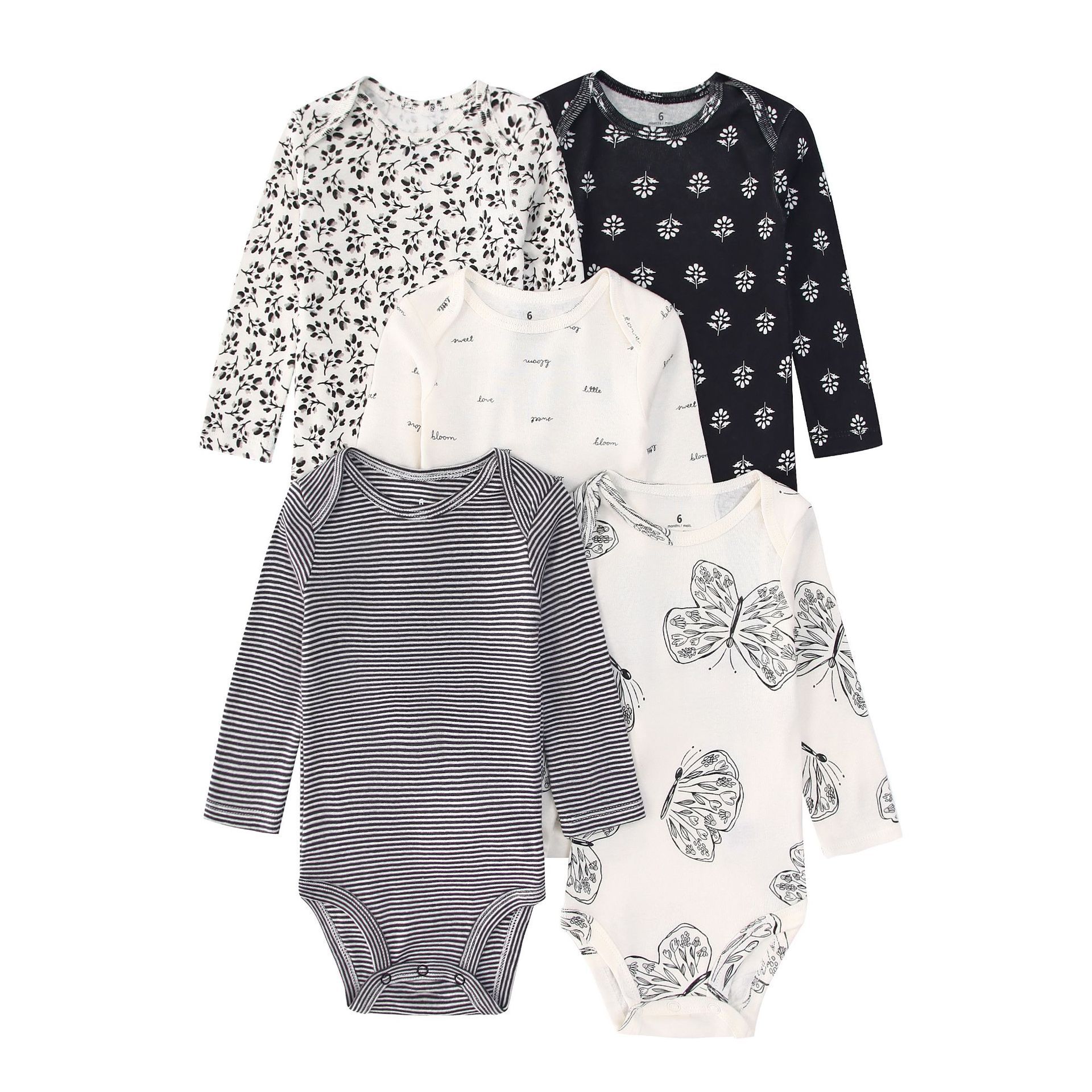 Baby Clothing Gender Neutral - 5 body per neonati, a maniche